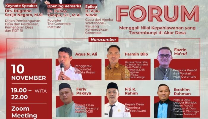 Momentum Hari Pahlawan, The Gorontalo Institute Angkat Kisah Kepahlawanan yang Tersembunyi Melalui Hidden Heroes Forum