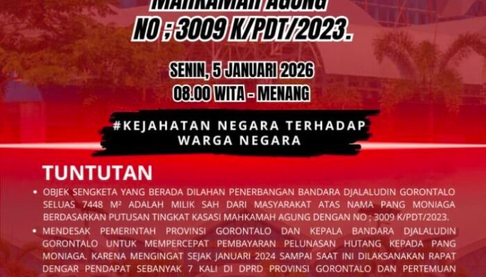 Polemik Lahan Area Bandara Djalaludin, AMRPK-PG Gelar Aksi Tuntut Putusan Kasasi Mahkamah Agung