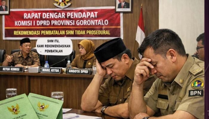 Deprov Rekomendasikan Batalkan SHM Bermasalah, Kantor Pertanahan Kota Gorontalo Dinilai Abai dan Tidak Transparan