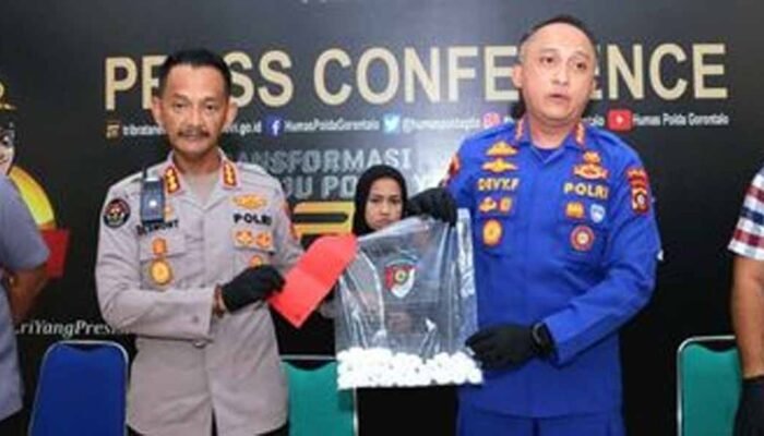 Polda Gorontalo, Gagalkan Penyelundupan Hampir 6 Ton Sianida Asal Filipina
