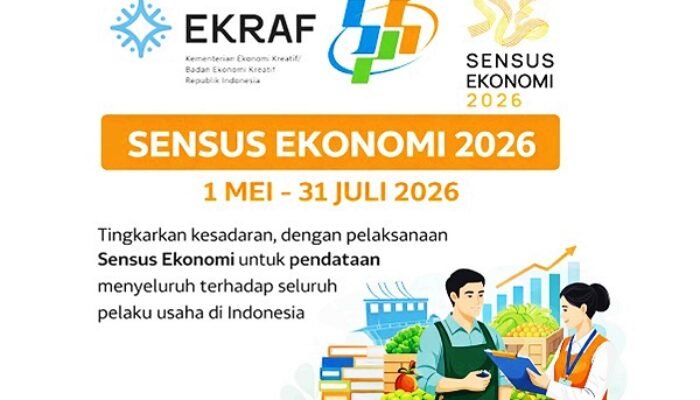Sensus Ekonomi 2026 Dimulai 1 Mei, BPS dan Kementerian EKRAF Ajak Seluruh Pelaku Usaha Berpartisipasi