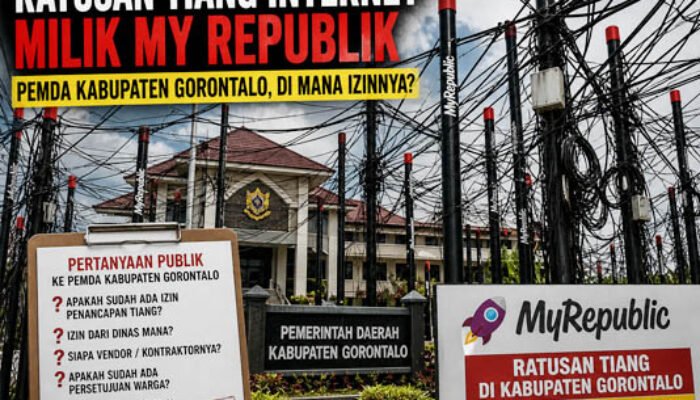 Tiang Internet MyRepublic Dipertanyakan, APKPD Minta Pemkab Gorontalo Buka Izin ke Publik