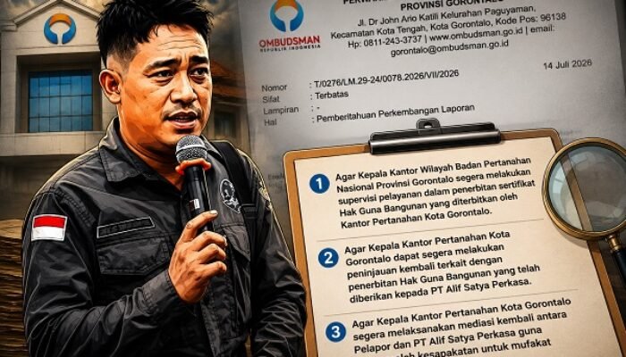 Dua Kali Dinyatakan Maladministrasi, Kantah Kota Gorontalo Didesak Tinjau Ulang HGB PT Alif Satya Perkasa