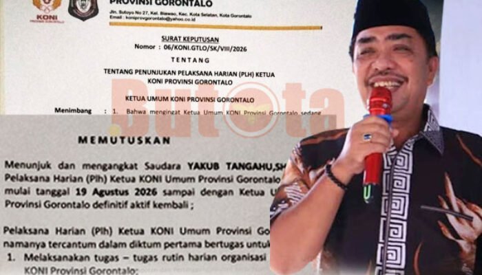 Cegah Kekosongan Roda Organisasi, Yakob Tangahu Ambil Alih KONI Gorontalo