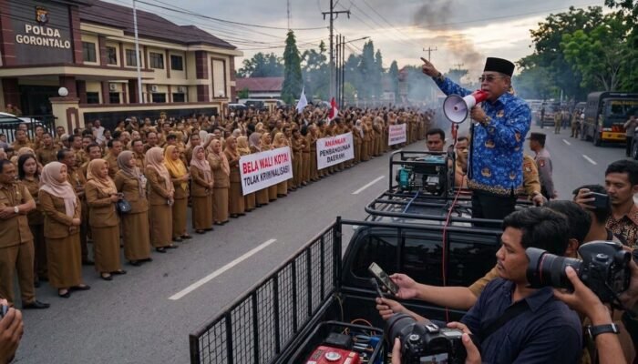 Ribuan ASN Pemkot Siap Geruduk Polda, Stop Kriminalisasi Wali Kota Gorontalo 